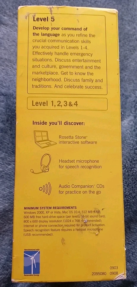 ROSETTA STONE ESPANOL SPANISH LEVEL 5 LATIN AMERICA VERSION 3 LANGUAGE Learning - Image 4 of 4