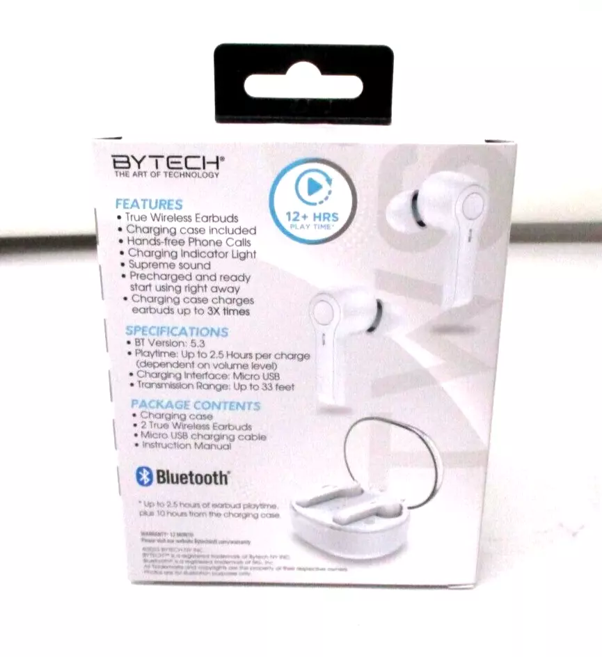 Wireless Headphones, HD Stereo, 10HRS Play WHITE