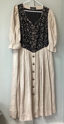 Berwin & Wolff Country Dress Size 48 European Landhaus Kleid Tracht Beige Lace