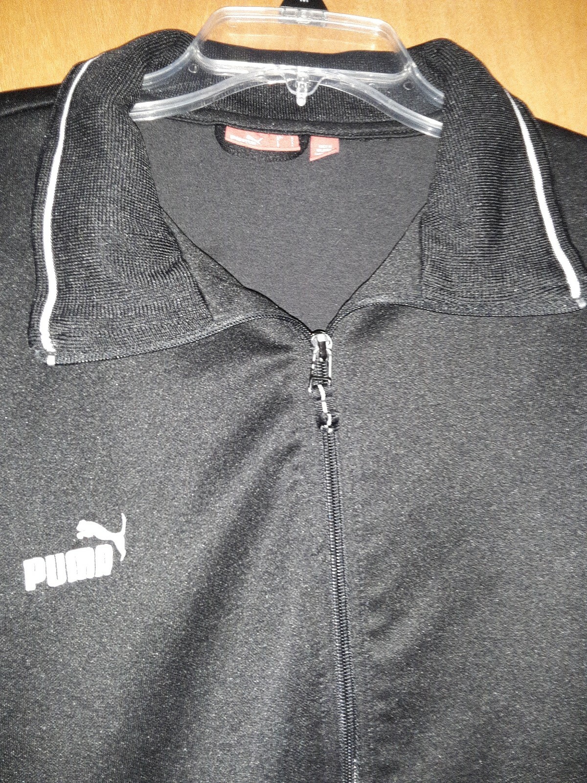 Puma Black and White Track Jacket Mens Large Gem