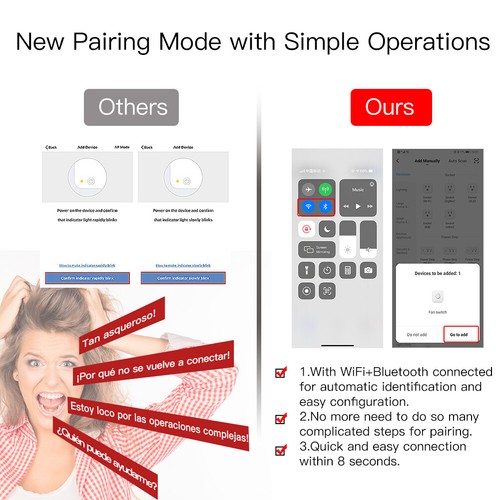 MOES Smart Ceiling Fan Light Switch WiFi RF Wall Touch Panel Alexa Google APP - Picture 11 of 20