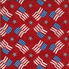 America The Beautiful By Deb Strain For Moda - Barn Red Flag Stars  19986-11
