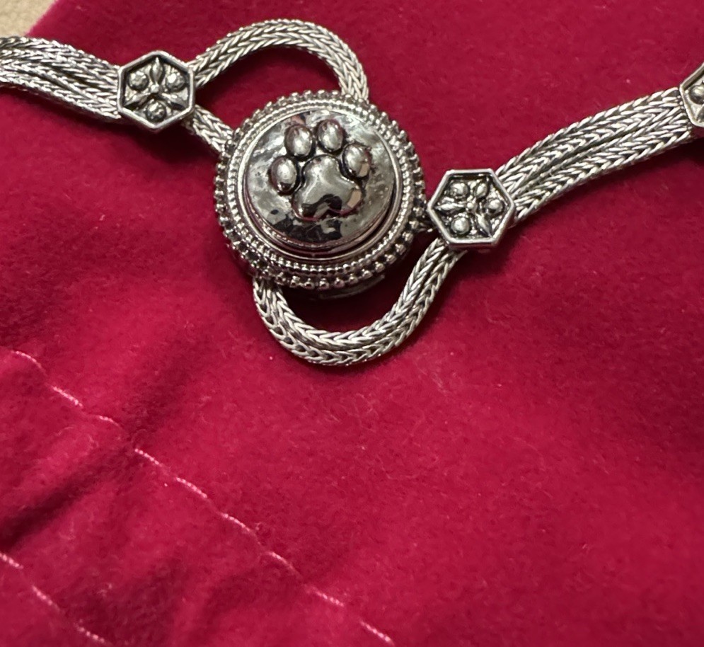 Gingersnaps Silver Adjustable Snap Charm Chain Br… - image 6