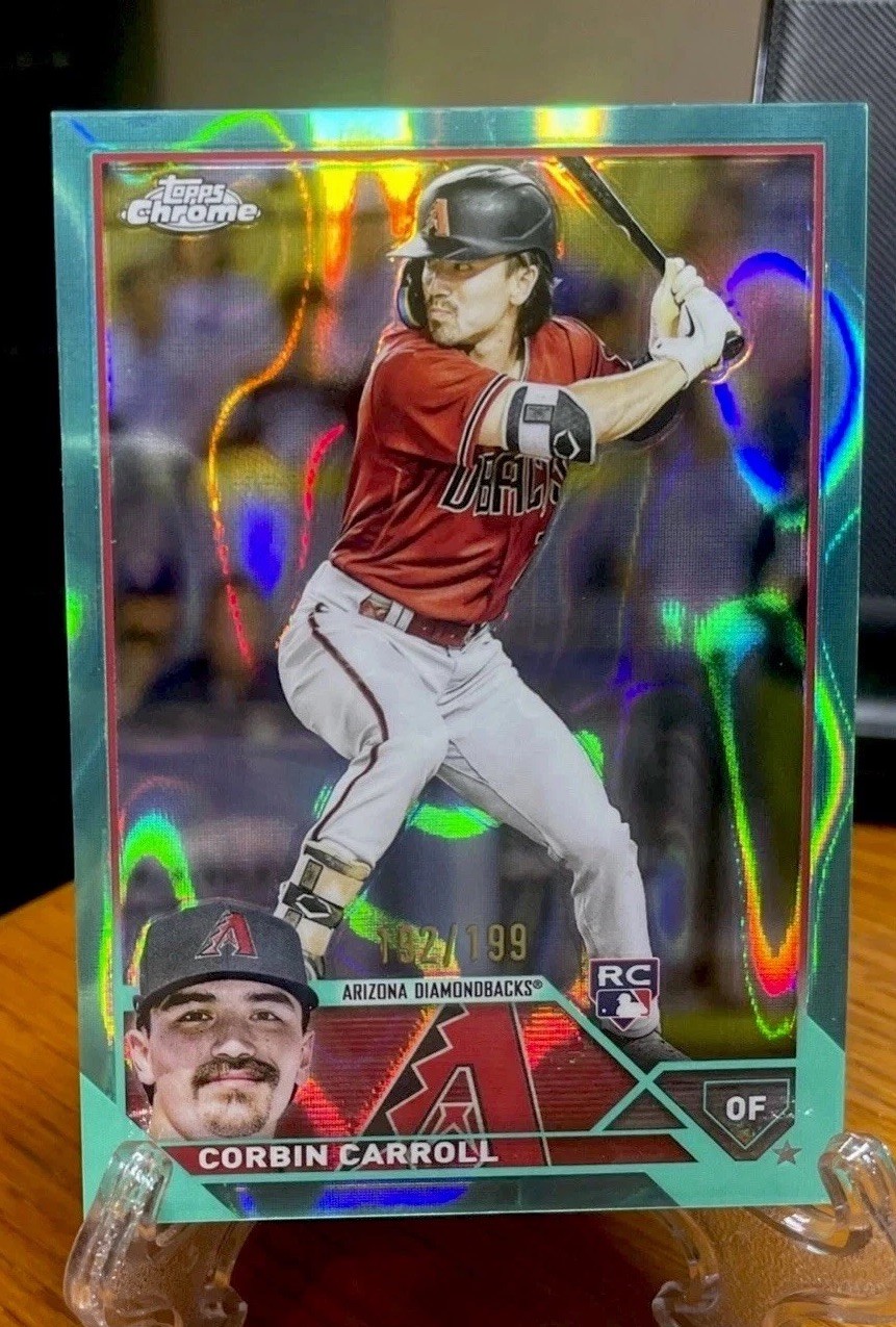 2023 Topps Chrome - Corbin Carroll #95 Aqua Lava Refractor /199 (RC)