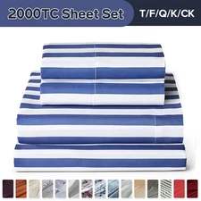 2000 Series 4-Piece Bed Sheet Set Soft Deep Pocket Twin King Queen Full Sheets