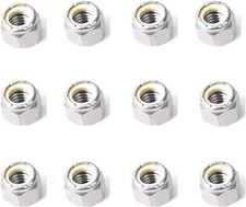 6-32 Nylon Insert Hex Lock Nuts, 110Pcs 304 Stainless Steel Locknuts, Hex Drive,