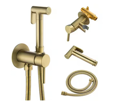 Single-Handle Bidet Faucet with Handle Warm Water Wall Mount Bidet Sprayer