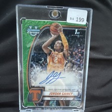 Topps Bowman Chrome Jordan Gainey #33 Green Shimmer Auto 1st Bowman SN