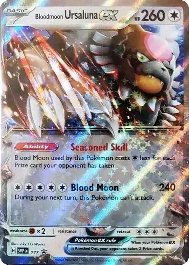 Bloodmoon Ursaluna ex (177/296) Scarlet & Violet Black Star Promos LP HOLO