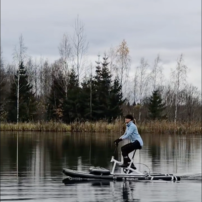 Spatium Inflatable Water Bike Pedal Kayak Stable Drop-Stitch Watercraft |  eBay