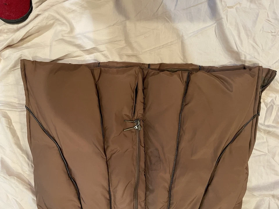 Via Spiga Mujer Abrigo Largo Invierno con Capucha Desmontable. Talla M, Marrón Foto 3 de 4