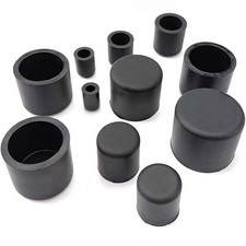 End Cap Black Silicone Rubber Blanking Stopper Cover for Pipe Tube Pole Rod Hose