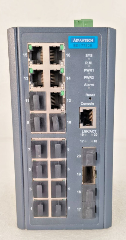 ADVANTECH EKI-7720 | EKI-7720E-4FI-AE | 16FE+4G SFP MANAGED ETHERNE SWITCH *NEW*
