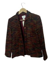 New Coldwater Creek Rainbow Chenille Tapestry Blazer Jacket Petite small