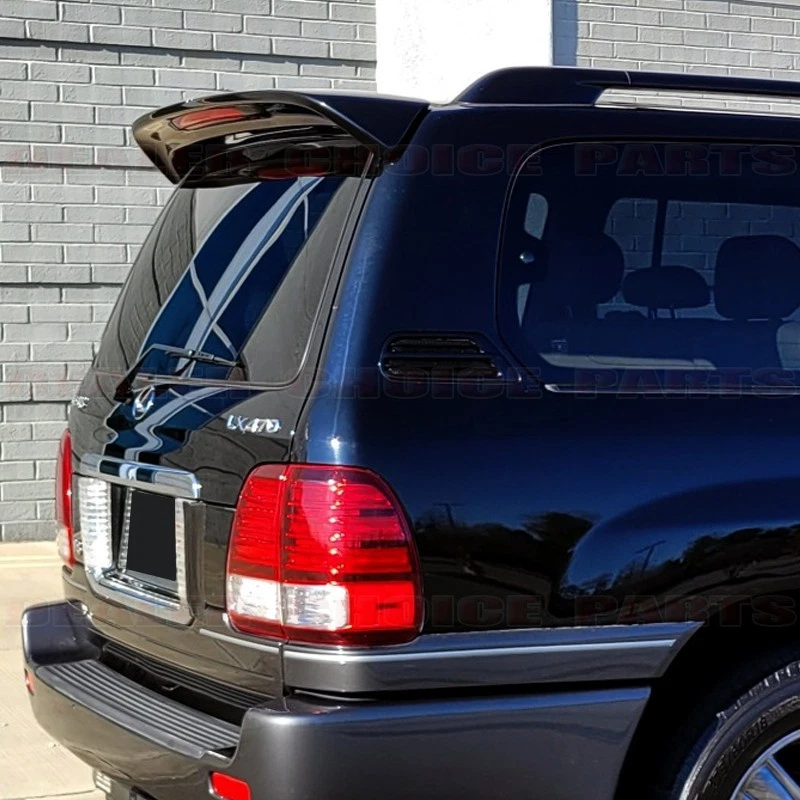 For 1998-2007 Toyota Landcruiser Liftgate Spoiler Rear Wing W/LED GLOSS BLACK Foto 2 de 4