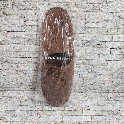Wynn Resorts Mens Brown Slippers *New *One Size Fit