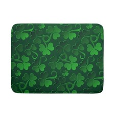 St Patricks Day Dish Drying Mat for Kitchen Shamrocks Absorbent Reversible Mi...