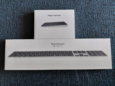 Teclado mágico inalámbrico Apple A1314 y Apple A1339 Track Pad probado funcionando