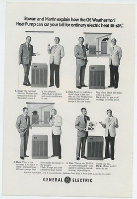 General Electric Heat Pump Rowan and Martin Explain How 1977 Vintage Ad 