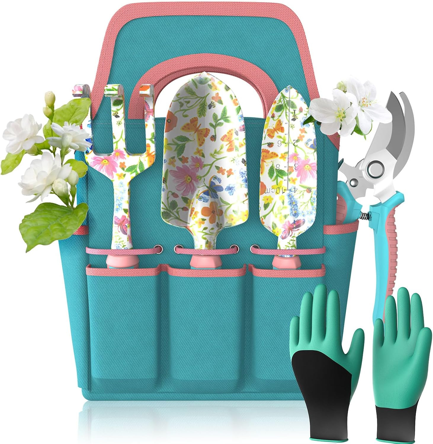 Offerta Set 6 Attrezzi Giardino Alluminio Rinforzato con Borsa