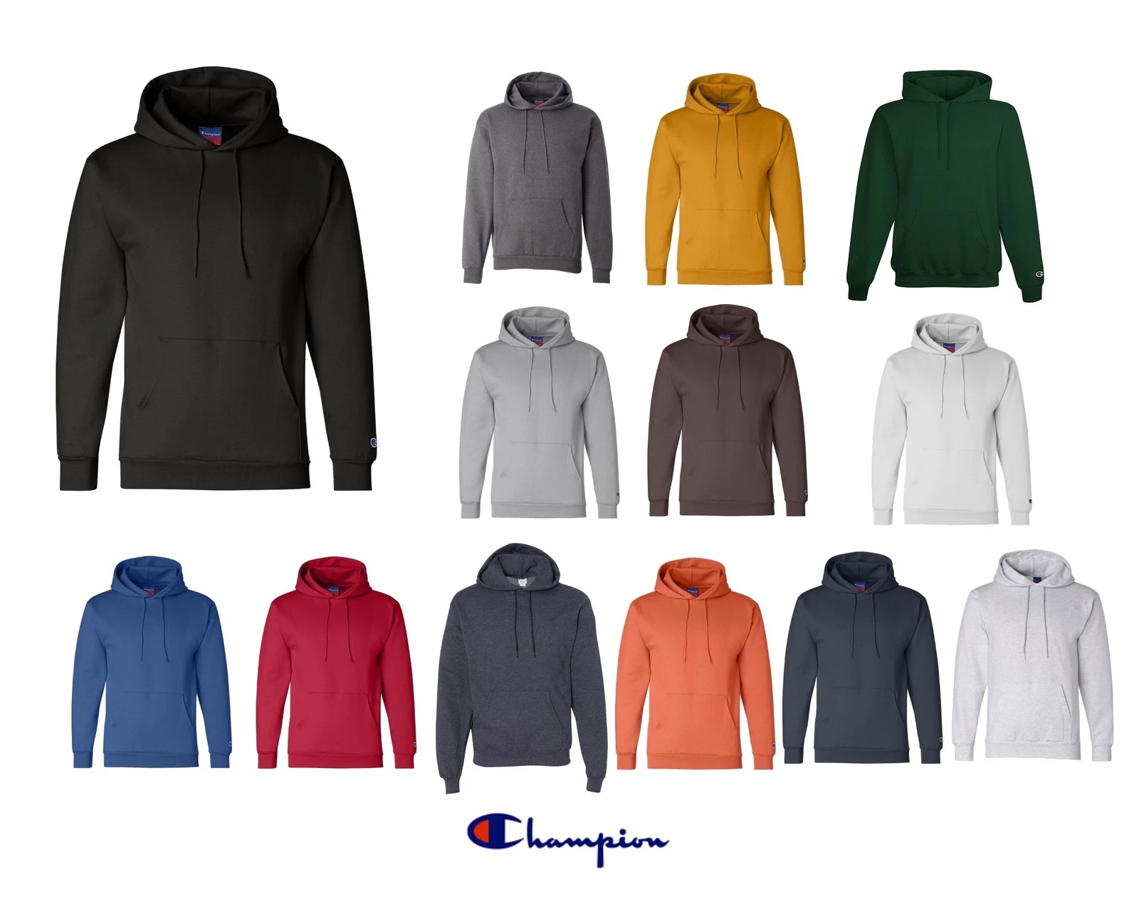 Champion Mens Hoodie Eco Fleece Pullover Sweatshirt S700 - Choose Size & Color
Opens in a new window