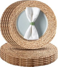 Hand-Woven Round Placemats - Set of 4
