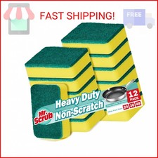 Mr. Scrub Sponges Kitchen Scrub Dish Sponge Scouring Pad, 12 Pack Cleaning Brush