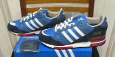 Mens Adidas Original ZX 750 Running Hikking Trainers Shoes Blue & Red UK 7 BNIB