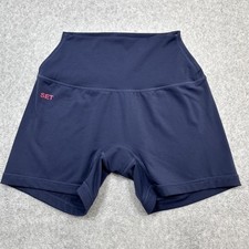 SET Active Shorts Womens Small Blue AirLuxe High Rise 3 Inch Stretch Gym Yoga
