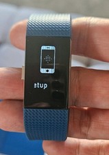 Fitbit Charge 2 Heart Rate Fitness Wristband Activity Tracker Blue NEW