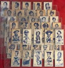 1949 CARRERAS TURF SLIDES-FAMOUS FILM STARS-FULL 50 CARD SET-SINATRA++ VG+EX-MT+