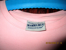 MAMMA MIA  Das MUSICAL von ABBA Shirt rosa Glitzer  Größe M Baumwolle