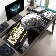 1pc Large-sized Esports Gaming Mouse Pad Featuring a Silvery-haired, Yellow-eye