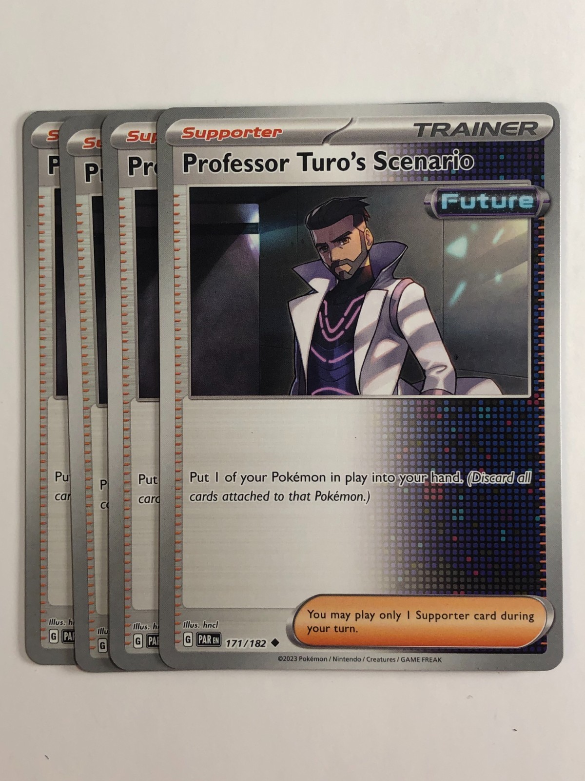 Pokemon TCG Paradox Rift 4x Playset Professor Turo's Scenario 171/182 Near Mint