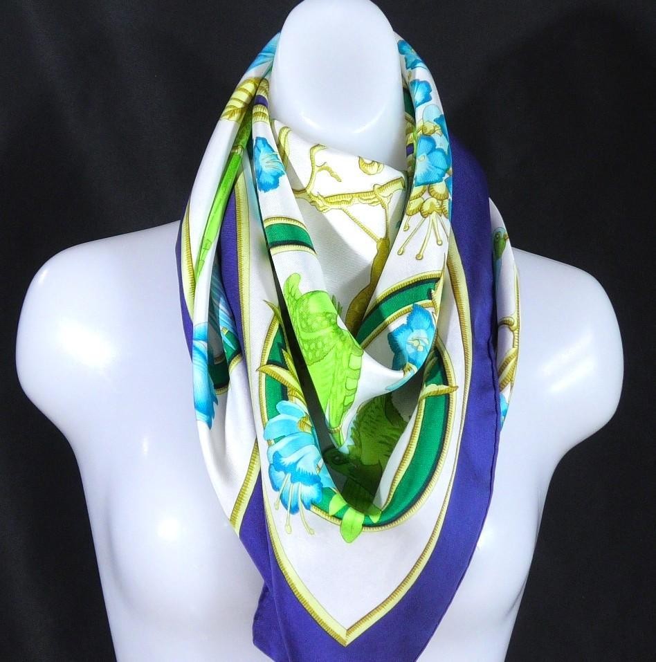 Hermes Carre 90 Large Silk Scarf D394 Authentic Japan Import