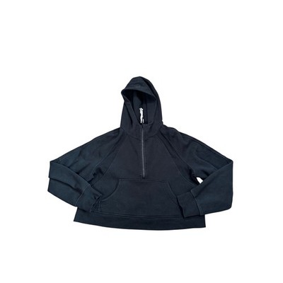 Lululemon Scuba Oversized Half-Zip Hoodie Black LW3DM4S Women Size XS/S