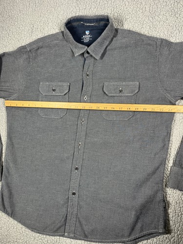 Kuhl Shirt Mens XL Gray Long Sleeve Button Up Pockets Outdoor Casual Style 18F - Picture 5 of 11