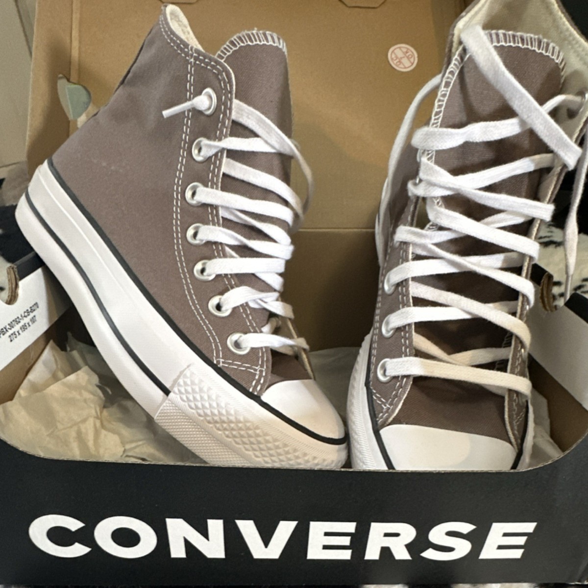 Converse Chuck Taylor All Star High Top Sneakers Brown White