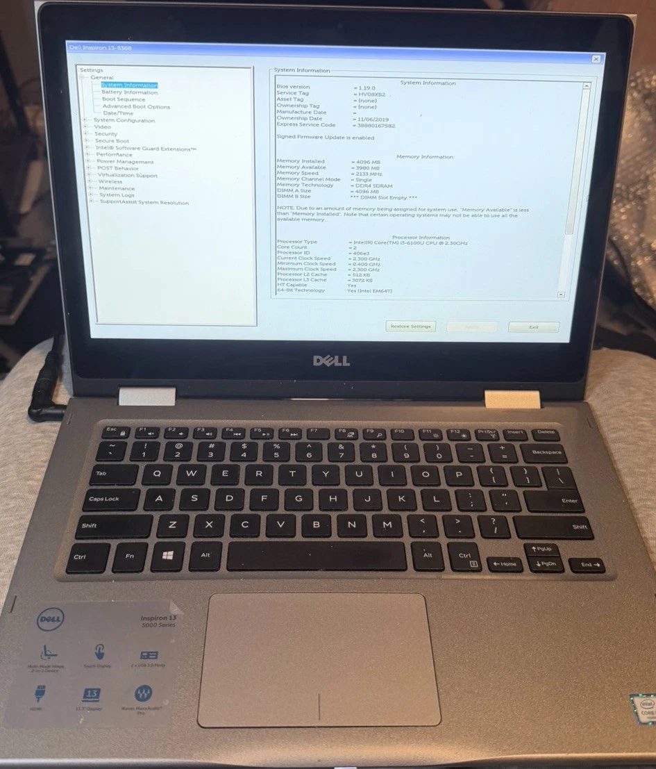 Dell Inspiron 13 5368 4GB RAM PC Laptops & Netbooks for Sale