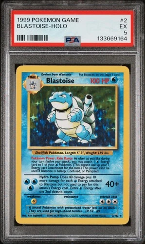 9164 Blastoise 1999 Pokemon Unlimited 2 Holo PSA 5
