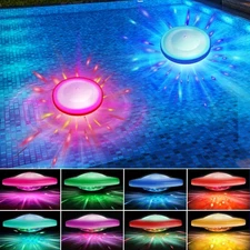 VEEKI Floating Pool Lights, RGB Color Changing Floating Light Battery Operate...
