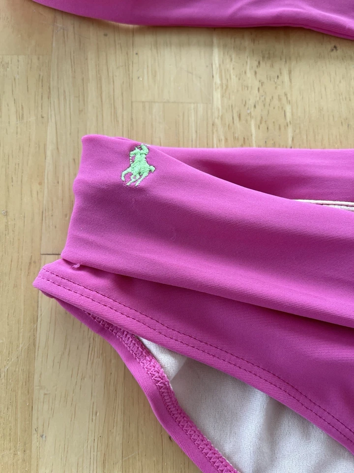 Ralph Lauren Polo Pony Logo Niñas 2 piezas Bikini Traje de Baño Conjunto Rosa Talla 14- Nuevo con Etiquetas Foto 2 de 4