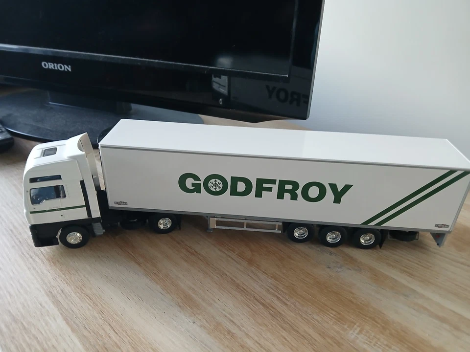 ELIGOR SURBER CAMION MAN TG XXL SEMI REMORQUE FRIGO CHEREAU TPS GODFROY 1/43 - Photo 2/4