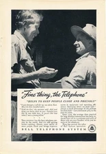 Magazine Ad - 1936 - AT&T / Bell System - Two farmers