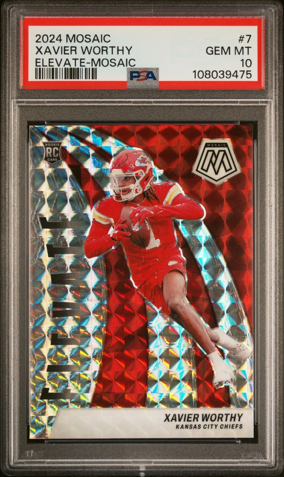 Xavier Worthy Panini Mosaic Elevate #7 Mosaic