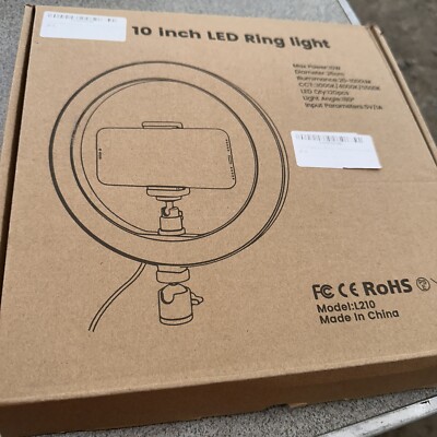 10'' Ring Light LED Light Ring with Tripod, Clamp & Phone Holder for Y...