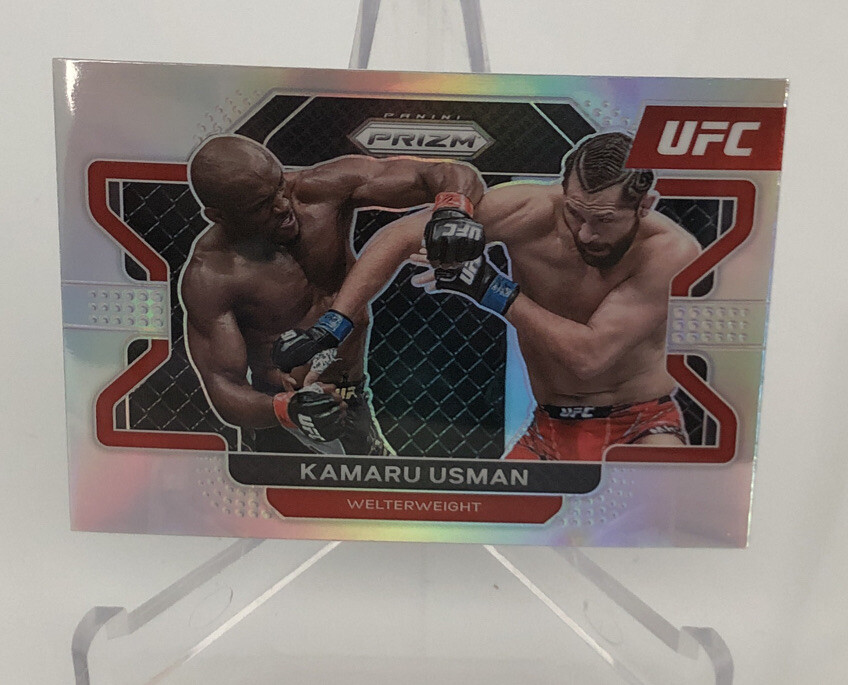 2022 Panini Prizm UFC Silver Prizm Holo #54 KAMARU USMAN SP