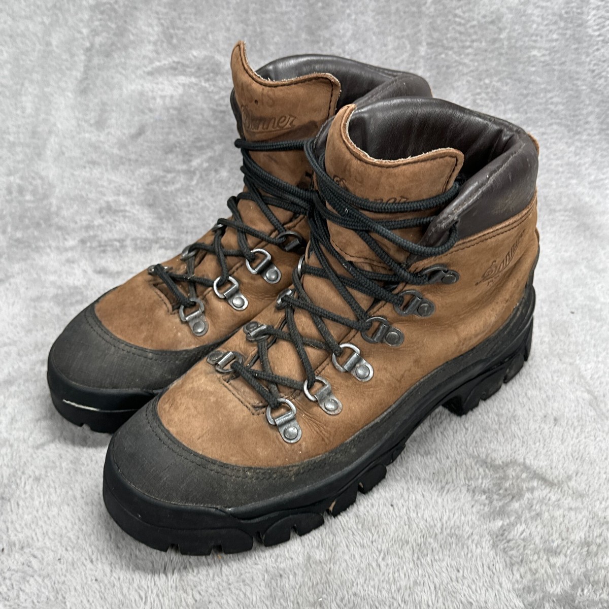 Danner Combat Hiker Boots Mens 7 W Brown Leather Lace Up Mid