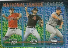 SPENCER STRIDER ZAC GALLEN STEELE TOPPS EASTER HOLIDAY PARALLEL LEADERS 309 2024