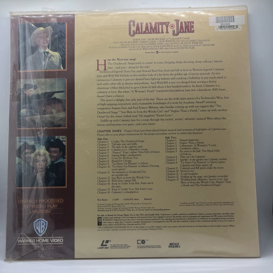 CALAMITY JANE Laserdisc LD - Rare 106 - Image 3 of 4
